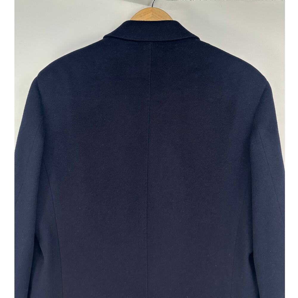 Saks Fifth Avenue Men’s Overcoat Loro Piana Wool Cashmere Coat 40L Navy Blue - Picture 7 of 14